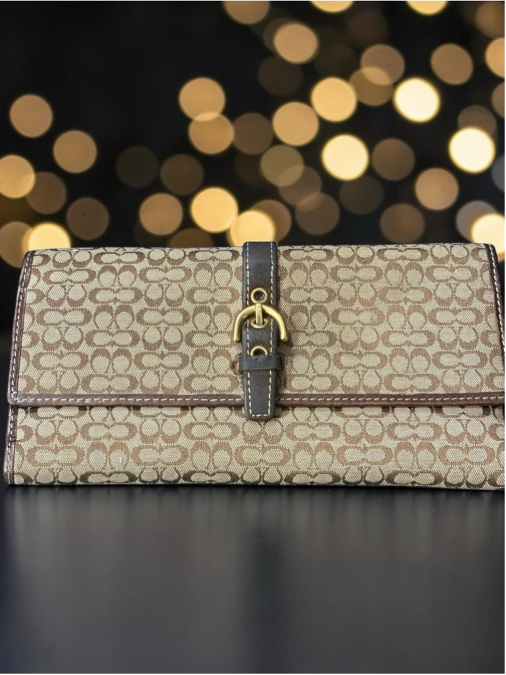 Coach Signature Canvas Wallet 🤎